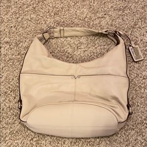 Tignanello leather hand Bag-Cream/off white